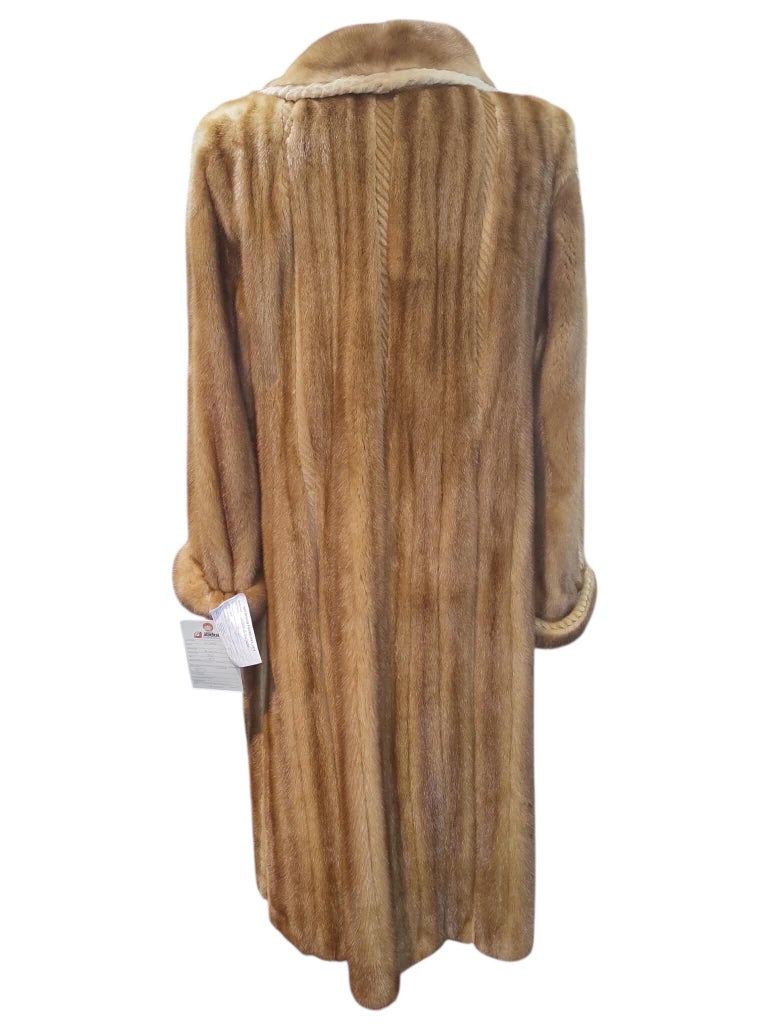 Brand new Jean Crissan female whiskey Mink Fur Coat ~no duties