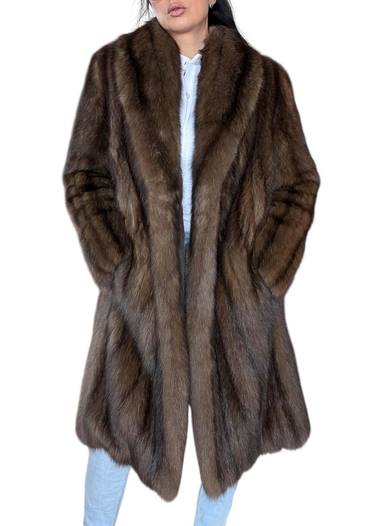 Emperial dark Russian Sable fur coat size 10 givenchy ~no duties
