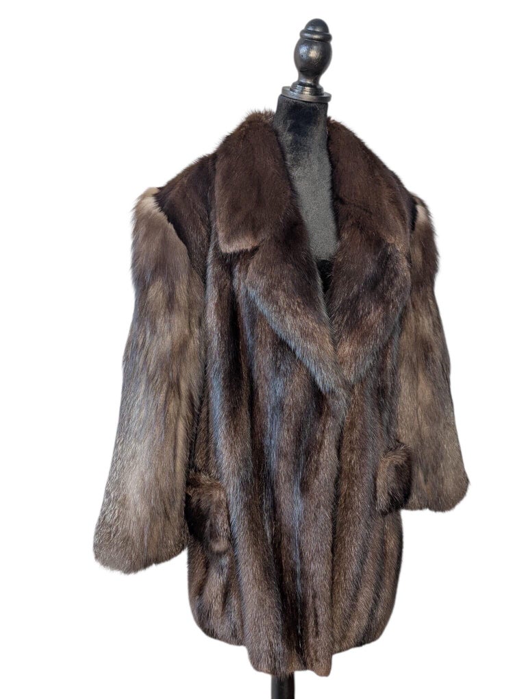 819 unisex mink fur jacket men’s 38/ S or 12/L women