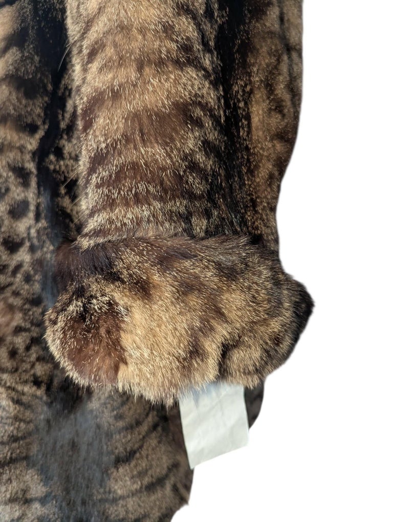 European wild cat fur coat size 18 ~no duties