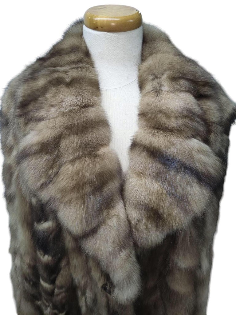 Men's Russian rare Tortora sable fur coat jacket size 44 ~no duties