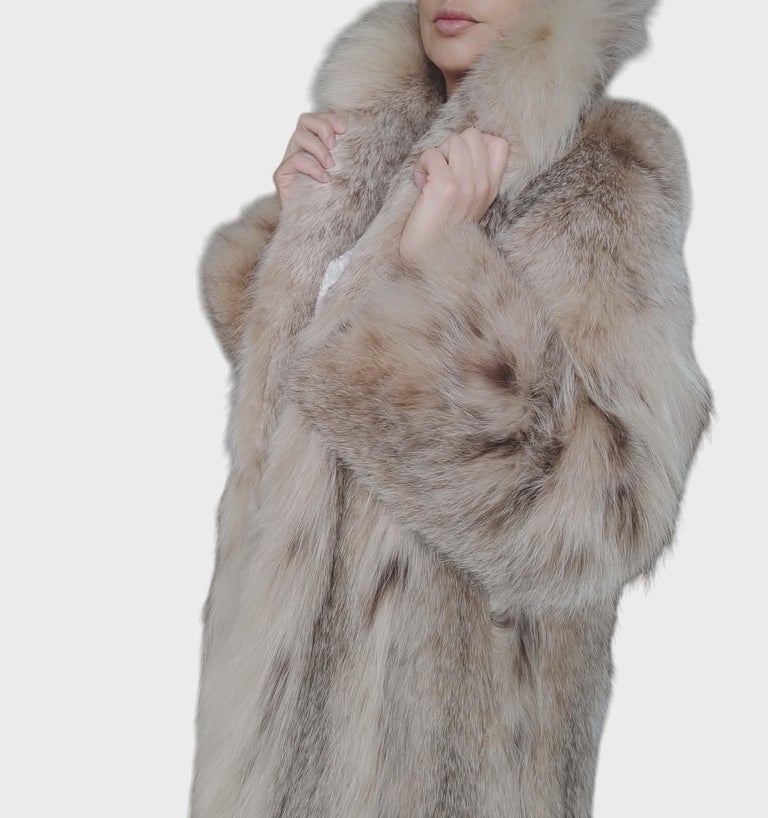 Mint Revillon Lynx fur coat 6/S ~no duties