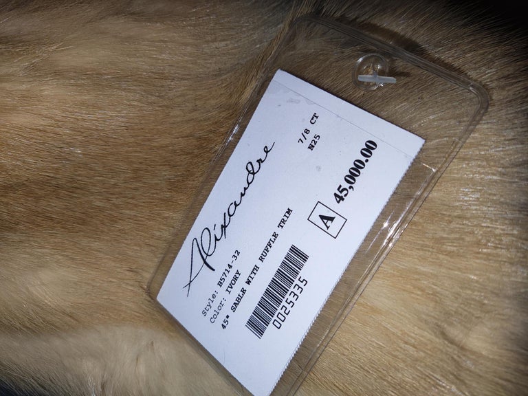 Brand new bisang rare golden Russian sable fur coat 8/M ~no duties