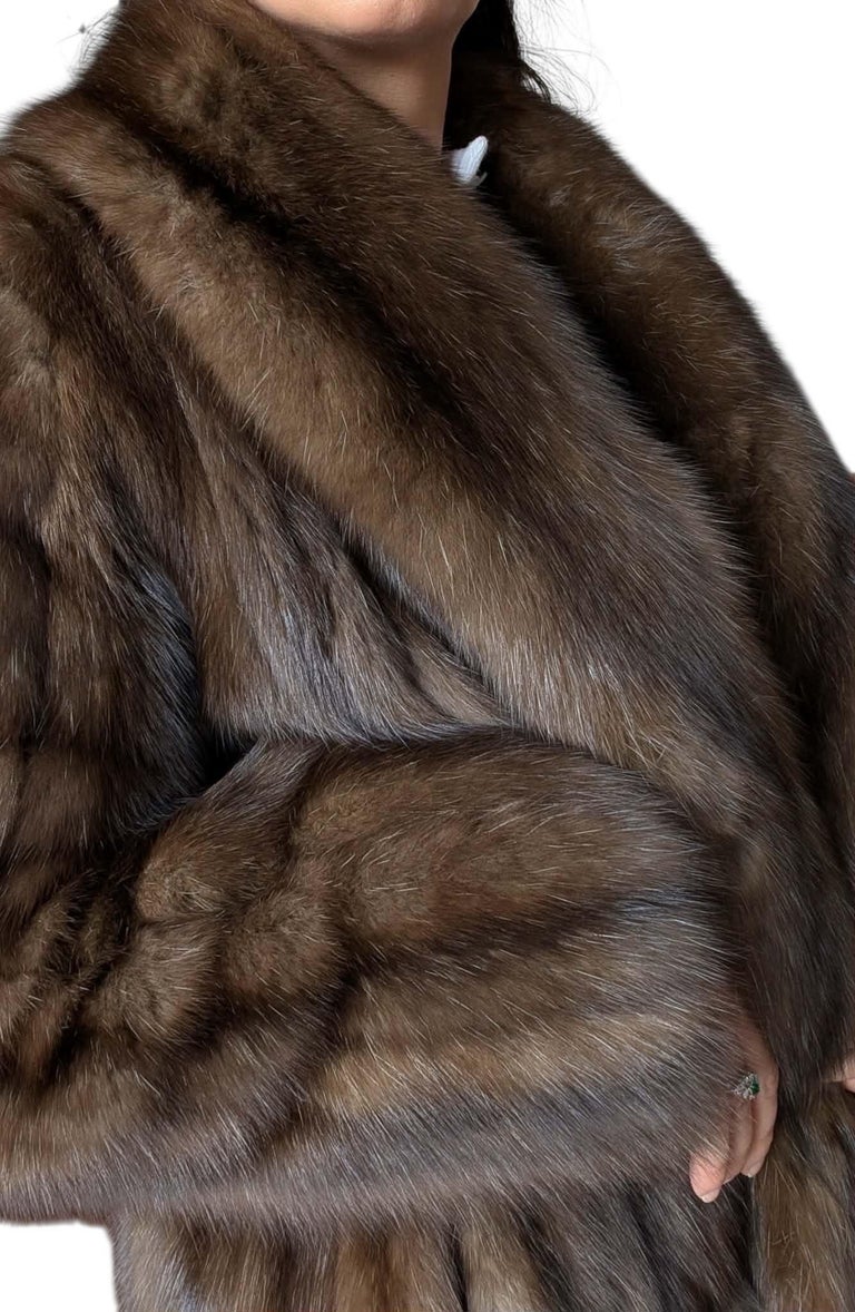 Emperial dark Russian Sable fur coat size 10 givenchy ~no duties