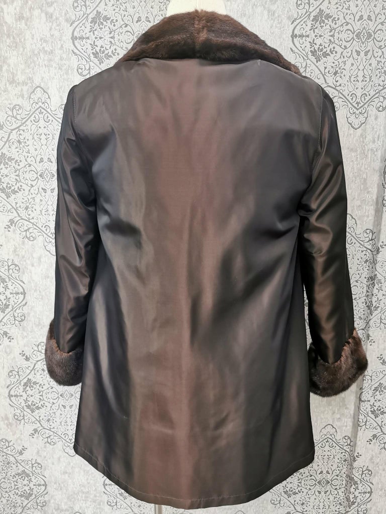 Brand New sheared Mink Fur Coat reversible size 10 (M) ~no duties