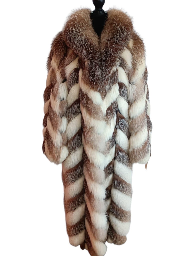 Mint Christian Dior sectional fox fur coat 10/M ~no duties