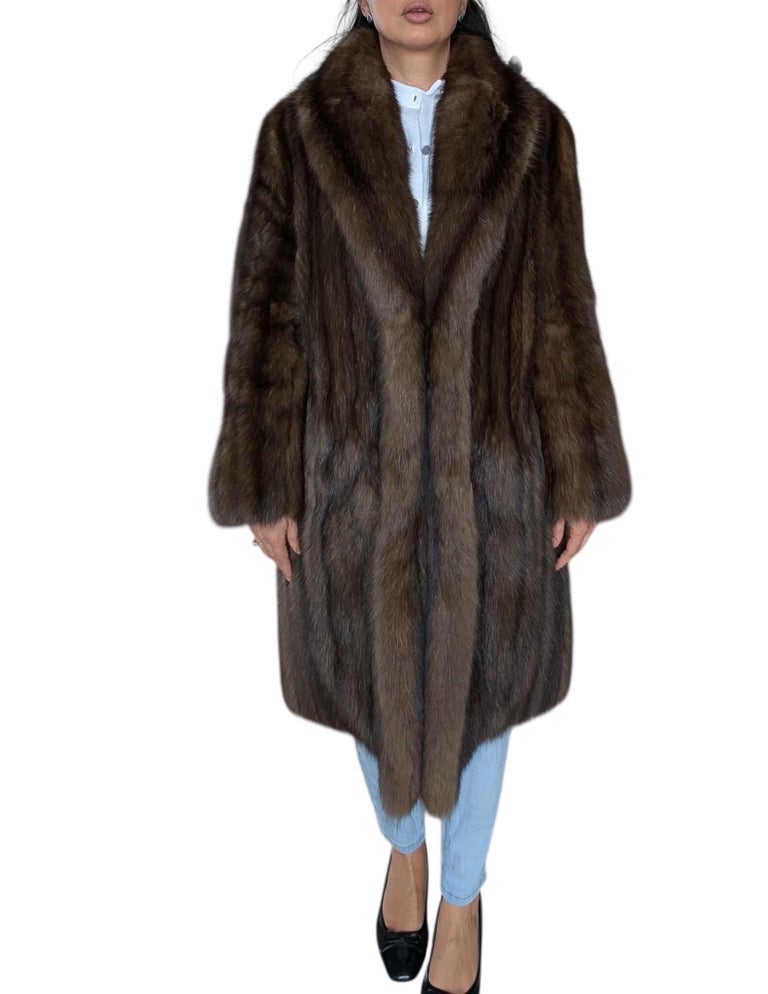 Emperial dark Russian Sable fur coat size 10 givenchy ~no duties
