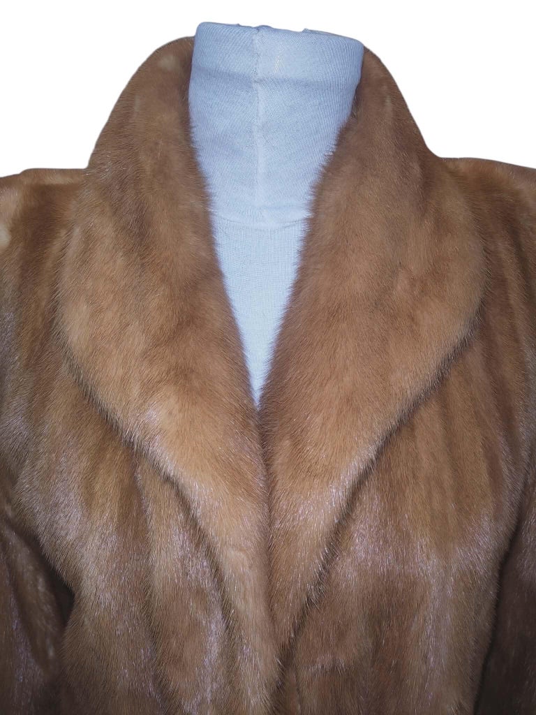Brand New female Whiskey Mink Fur Coat Women's 12 tagsn 6500$ ~no duties