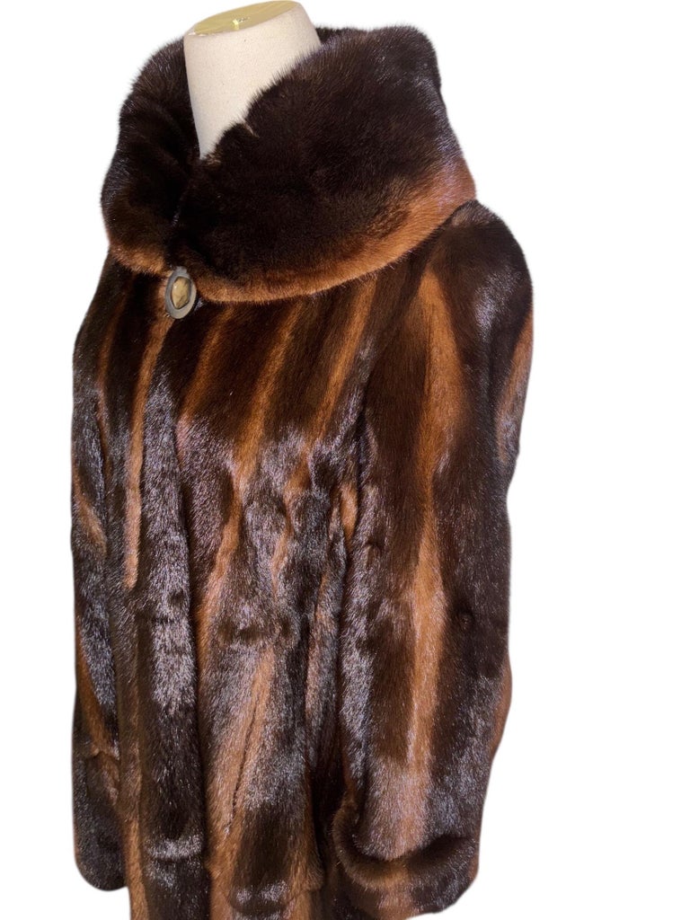 Holt Renfrew ombre mink fur coat size 8/M ~no duties
