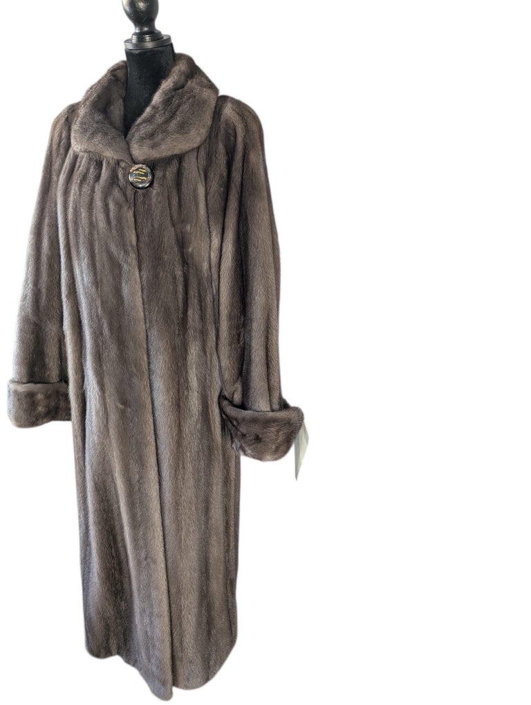 Brand new blue iris mink fur coat #805 ~no duties