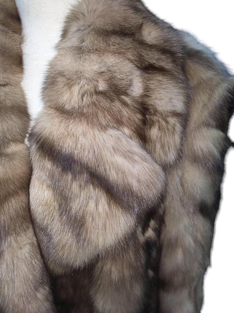 Men's Russian rare Tortora sable fur coat jacket size 44 ~no duties