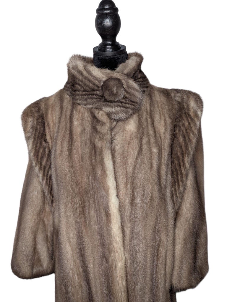 Mao wing 80’s pastel Lutetia mink fur coat 10/M ~no duties