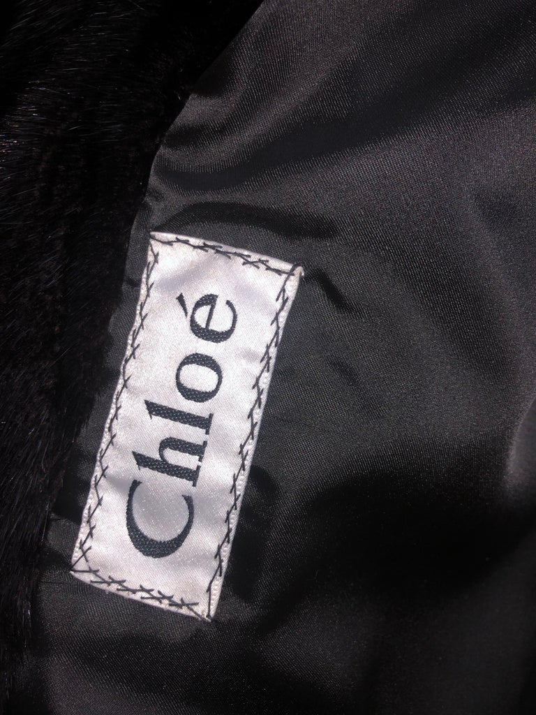 Vintage Chloe mink fur coat 10/M ~no duties
