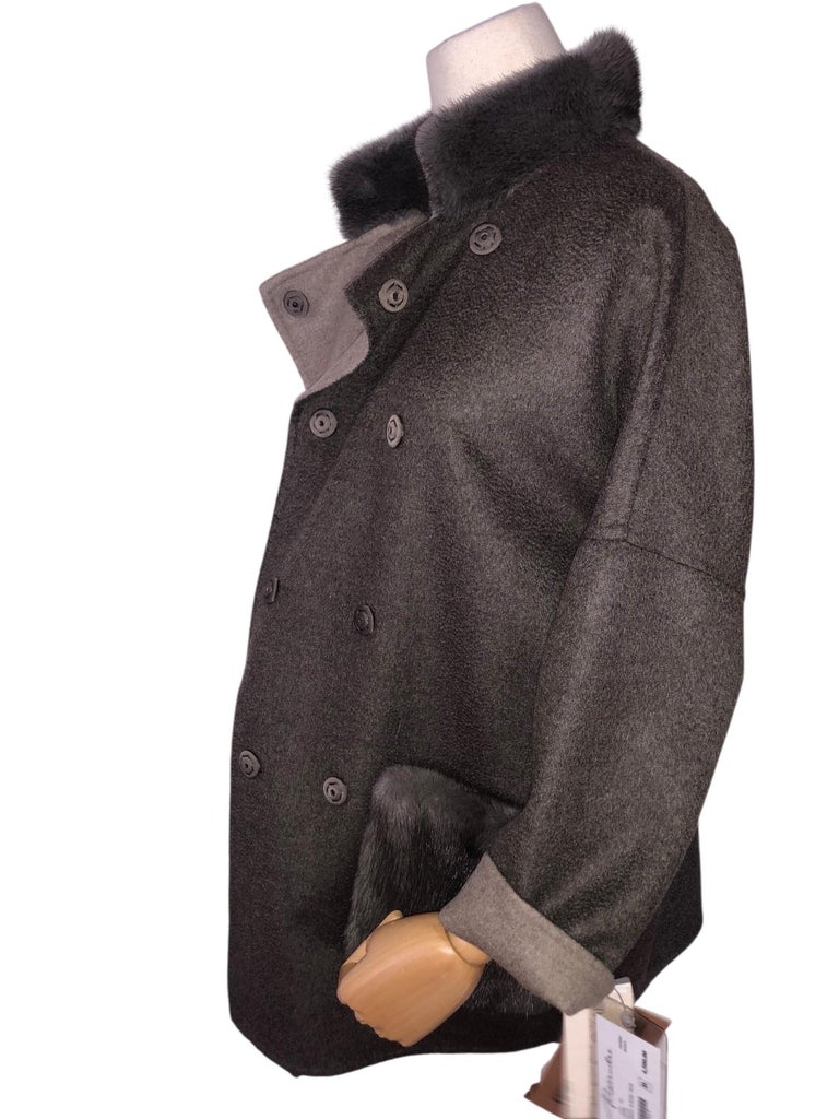 Brand new Loro piana reversible wool cashmere size 6/S ~no duties
