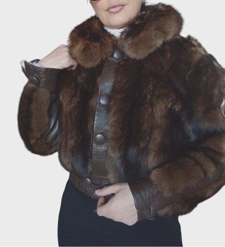 Vintage Russian sable fur jacket 6/S ~no duties