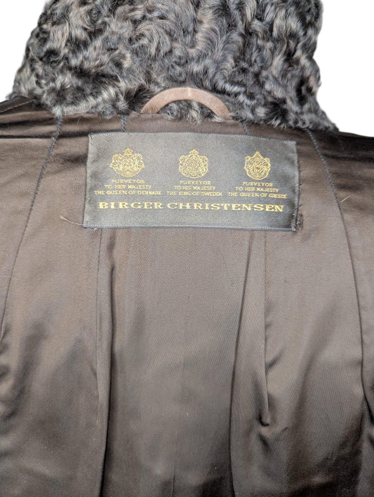 Birger Christensen silver Persian lamb fur coat size 12/M ~no duties