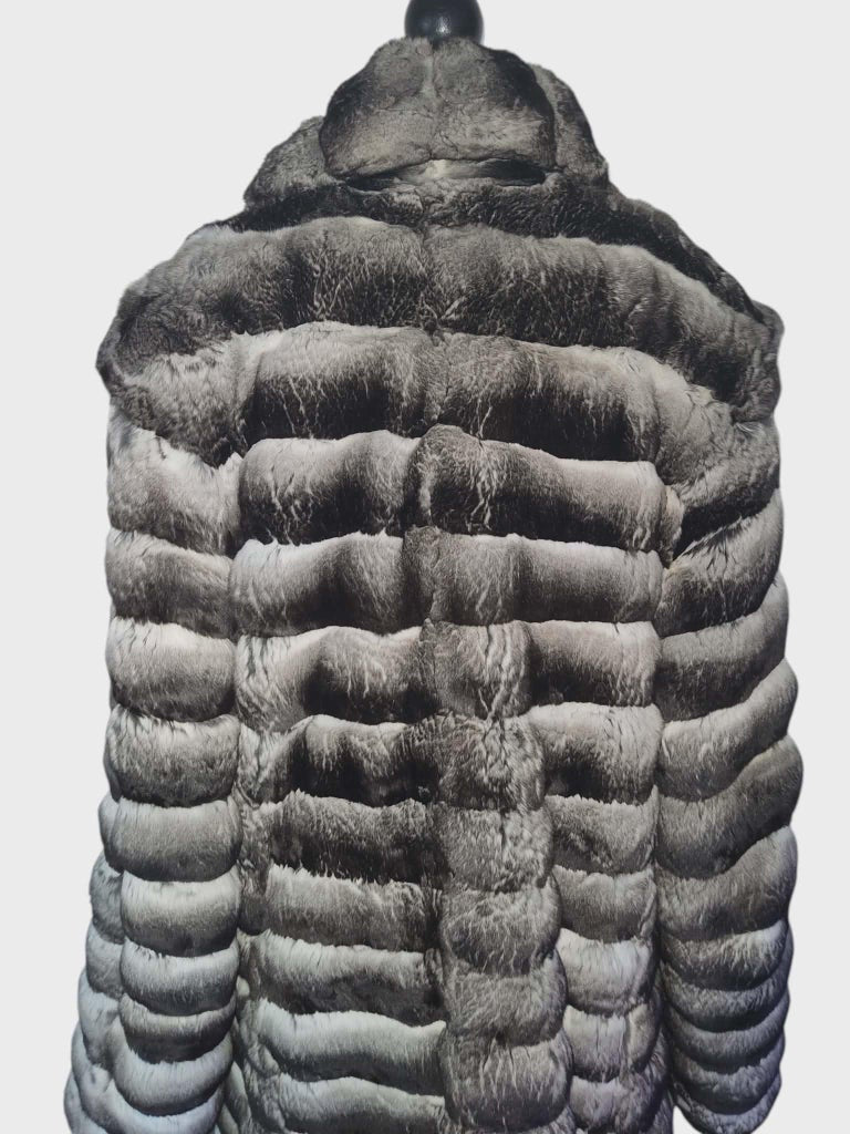 John Galliano chinchilla fur coat unisex women 18 men’s 44-46/L ~no duties
