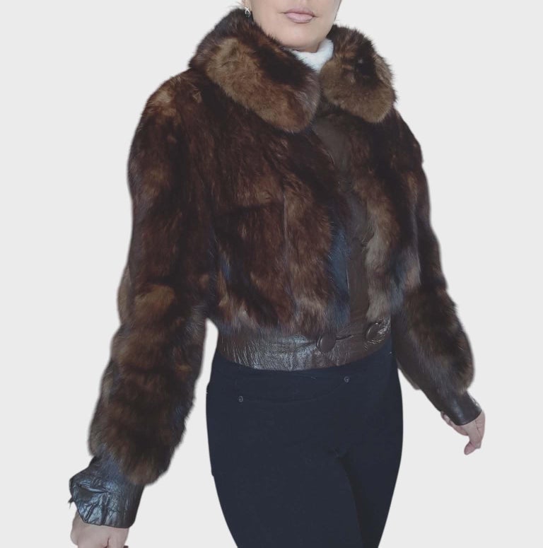 Vintage Russian sable fur jacket 6/S ~no duties