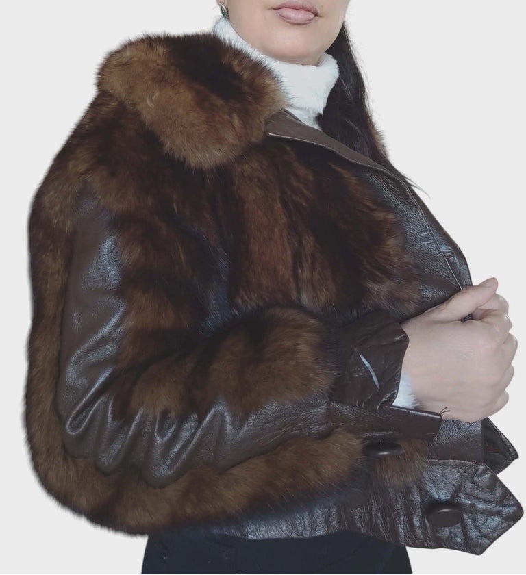 Vintage Russian sable fur jacket 6/S ~no duties