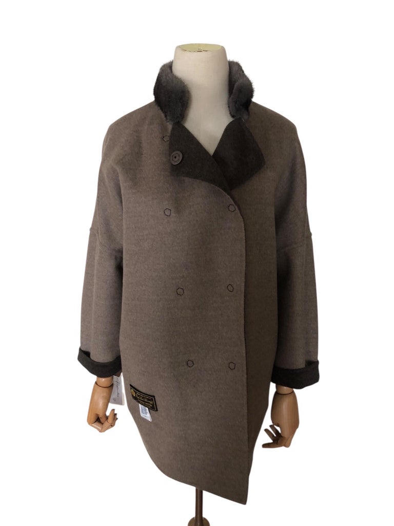 Brand new Loro piana reversible wool cashmere size 6/S ~no duties
