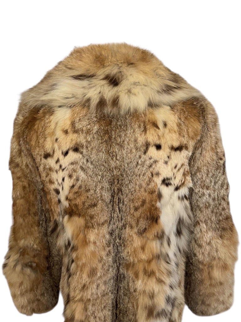 Mint bobcat lynx fur coat size 4-6 ~no duties