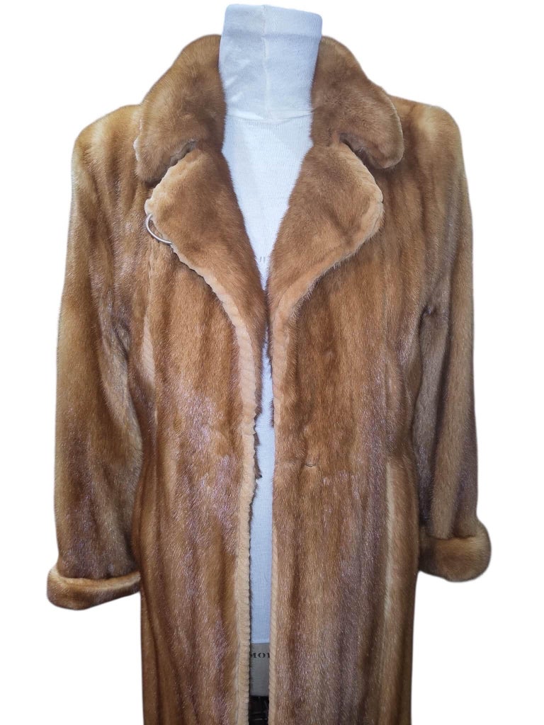 Brand new Jean Crissan female whiskey Mink Fur Coat ~no duties