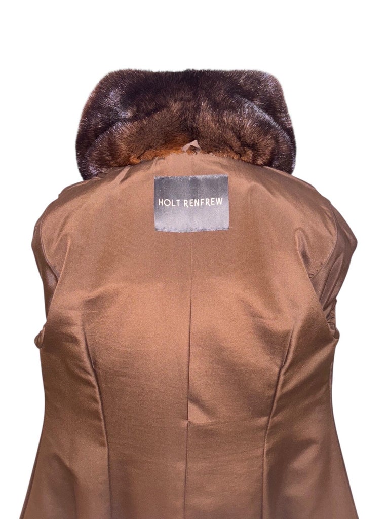 Holt Renfrew ombre mink fur coat size 8/M ~no duties