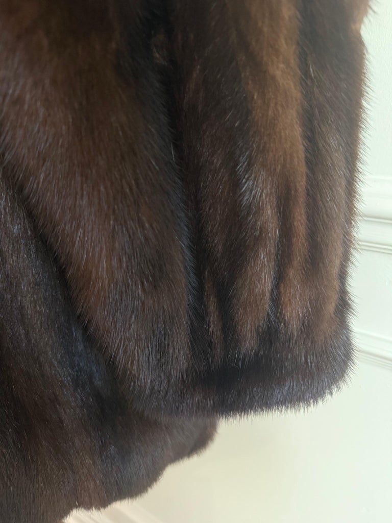Unused demi buff mink fur coat with a hood size 10 ~no duties