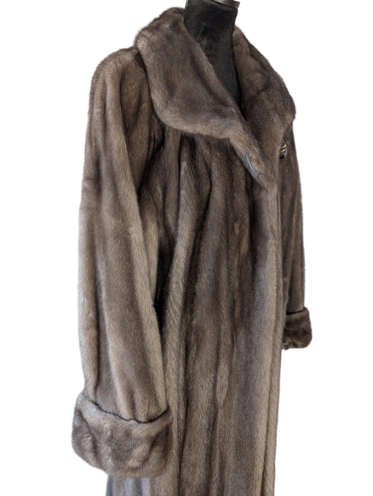 Brand new blue iris mink fur coat #805 ~no duties