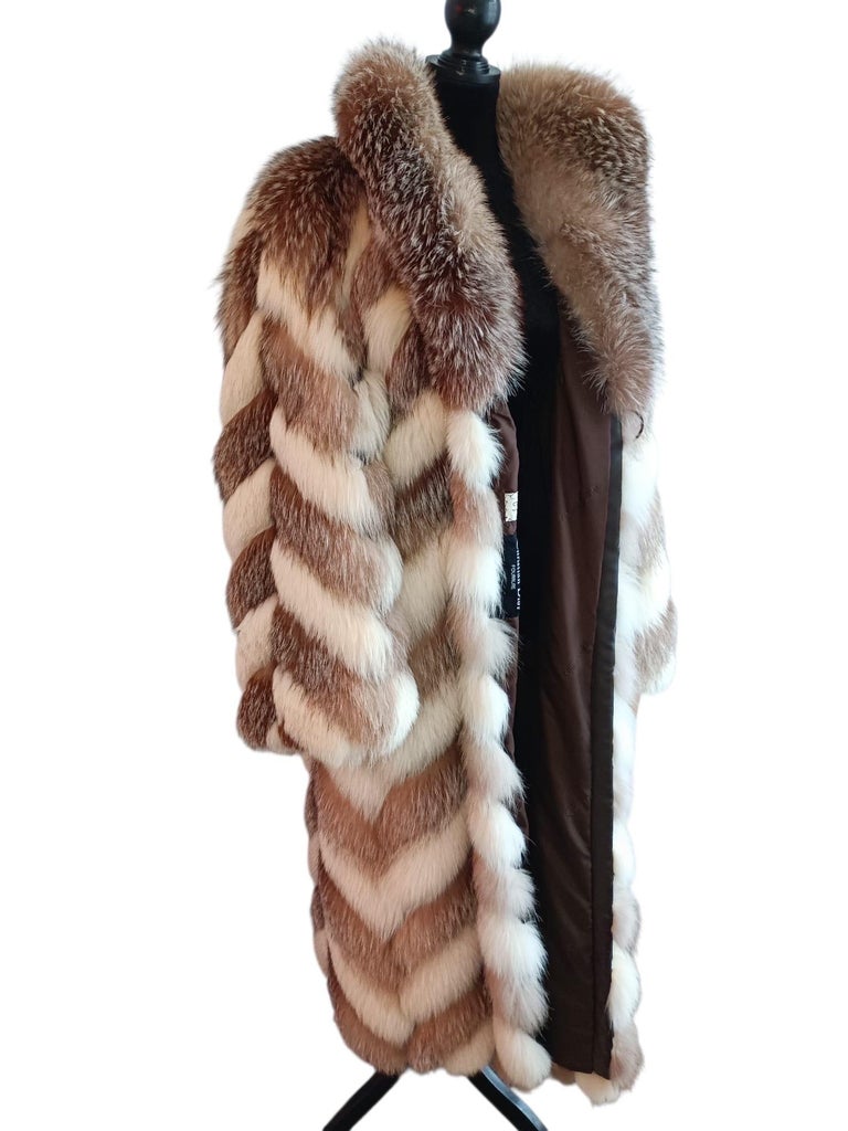 Mint Christian Dior sectional fox fur coat 10/M ~no duties