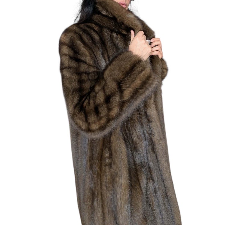 Emperial dark Russian Sable fur coat size 10 givenchy ~no duties