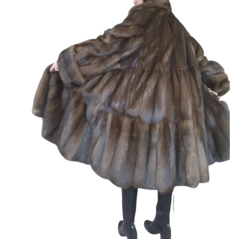 Emperial tortora Russian Sable fur coat size 24 185000$ Dior Label ~no duties