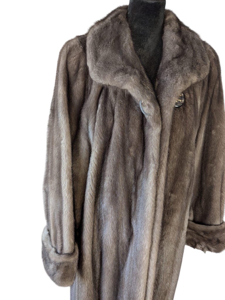 Brand new blue iris mink fur coat #805 ~no duties