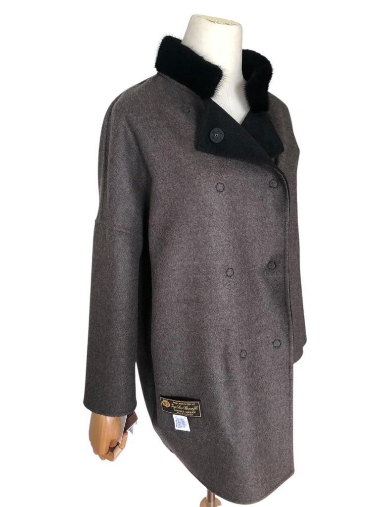Brand new Loro Piana wool cashmere reversible coat 10/M ~no duties
