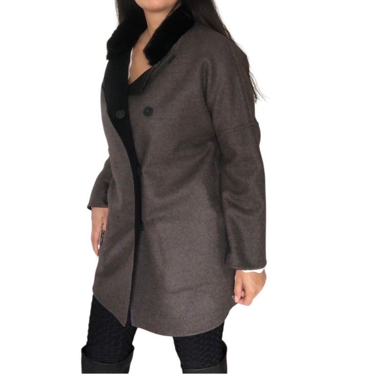 Brand new Loro Piana wool cashmere reversible coat 10/M ~no duties