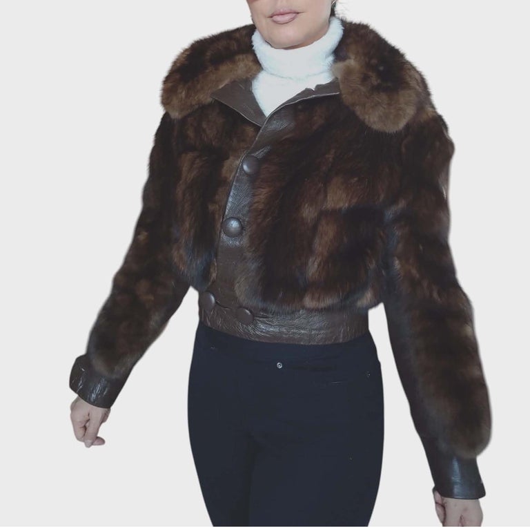 Vintage Russian sable fur jacket 6/S ~no duties