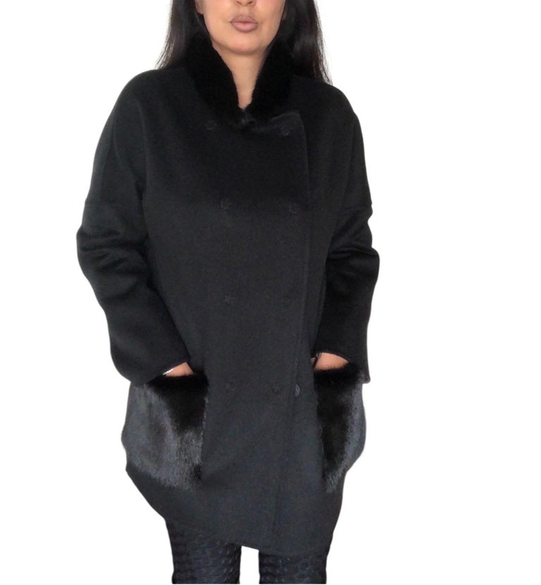 Brand new Loro Piana wool cashmere reversible coat 10/M ~no duties
