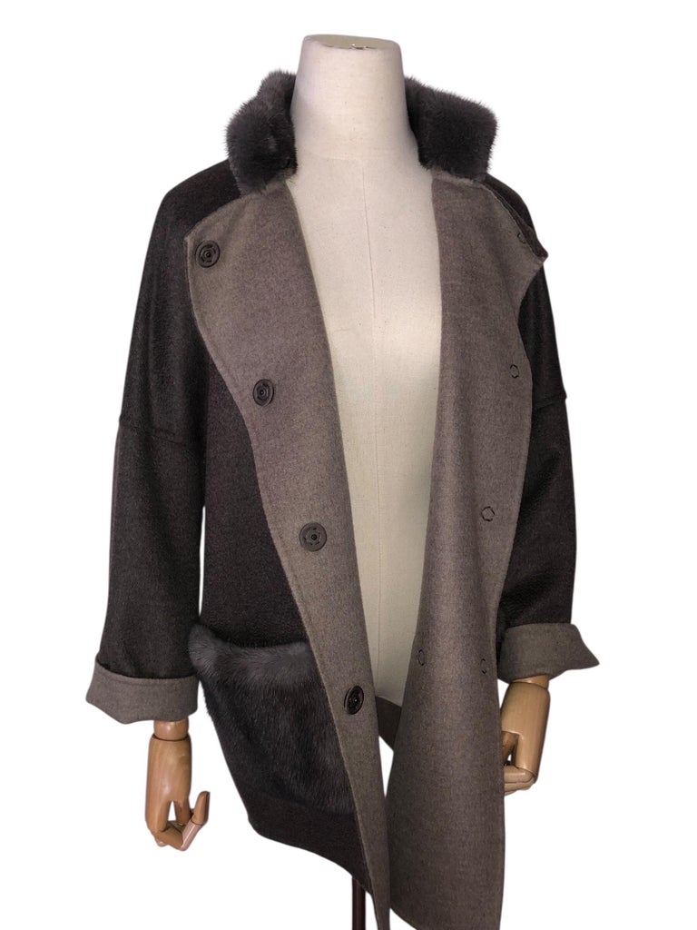 Brand new Loro piana reversible wool cashmere size 6/S ~no duties