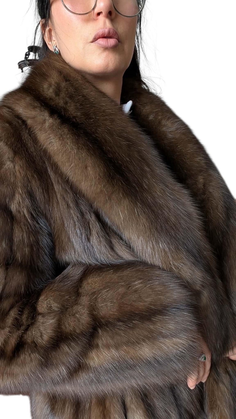 Emperial dark Russian Sable fur coat size 10 givenchy ~no duties
