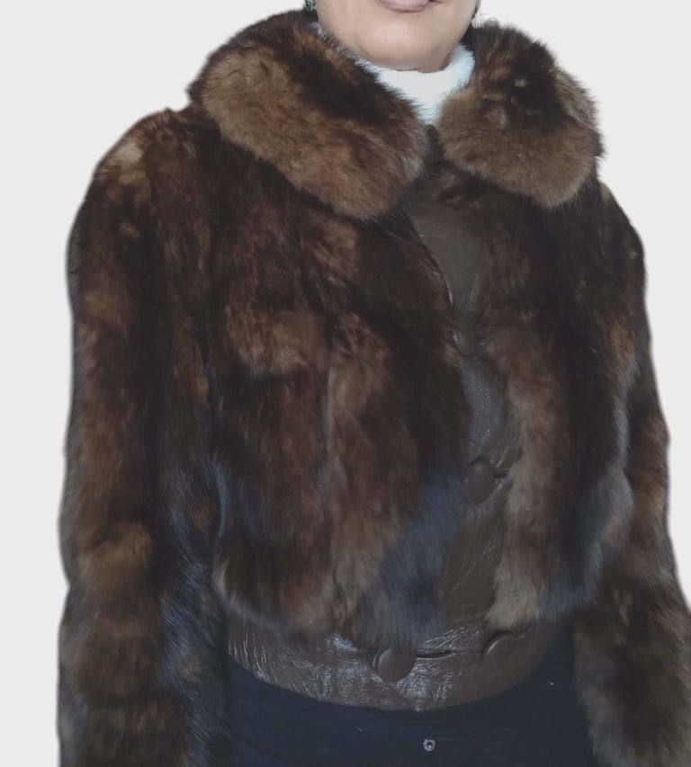Vintage Russian sable fur jacket 6/S ~no duties