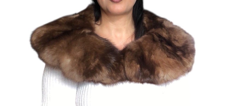 Russian sable fur collar