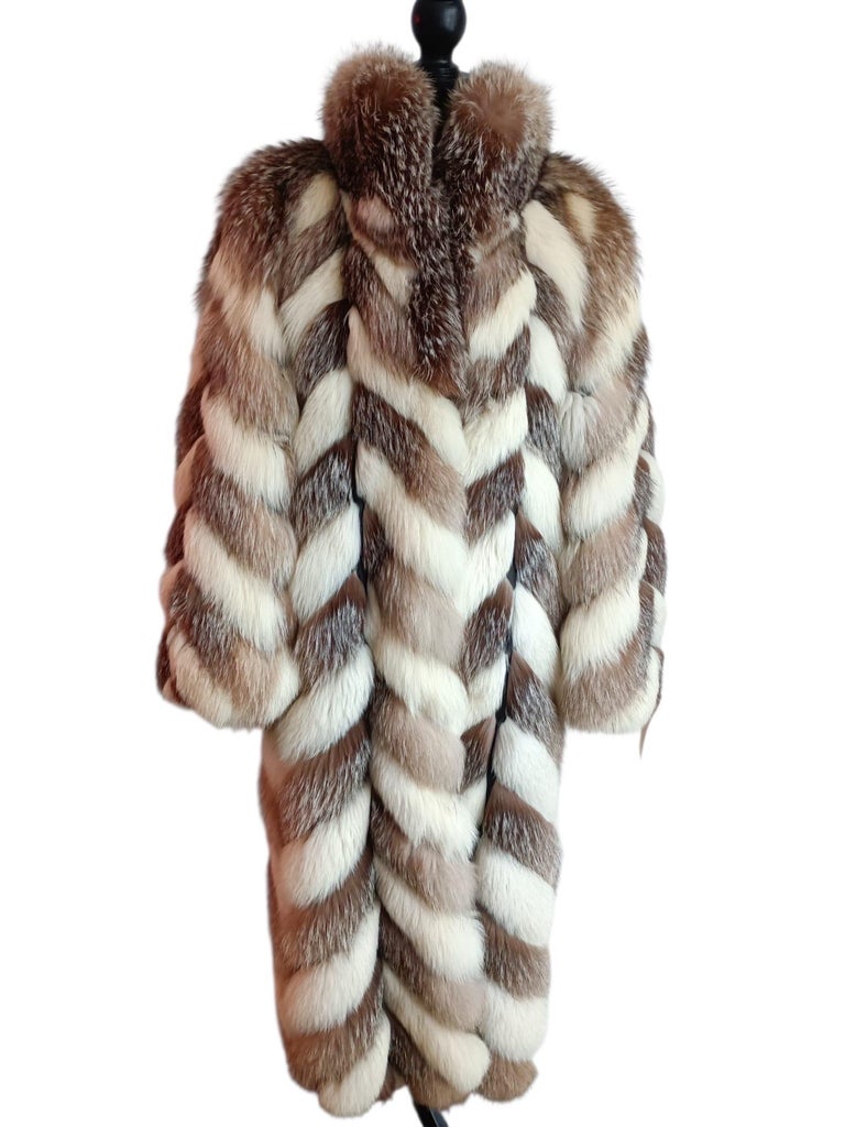 Mint Christian Dior sectional fox fur coat 10/M ~no duties