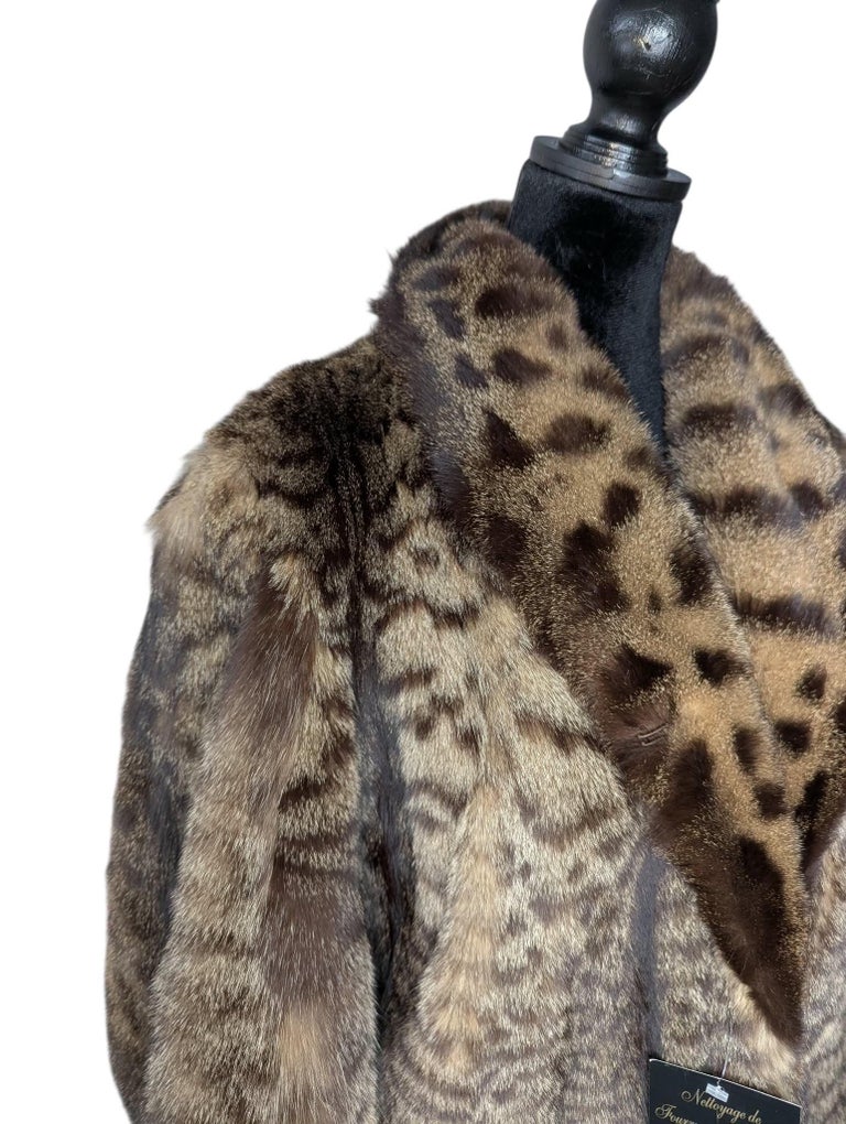 European wild cat fur coat size 18 ~no duties