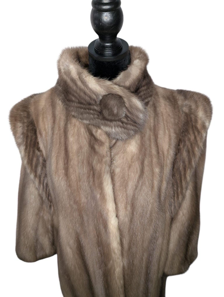Mao wing 80’s pastel Lutetia mink fur coat 10/M ~no duties