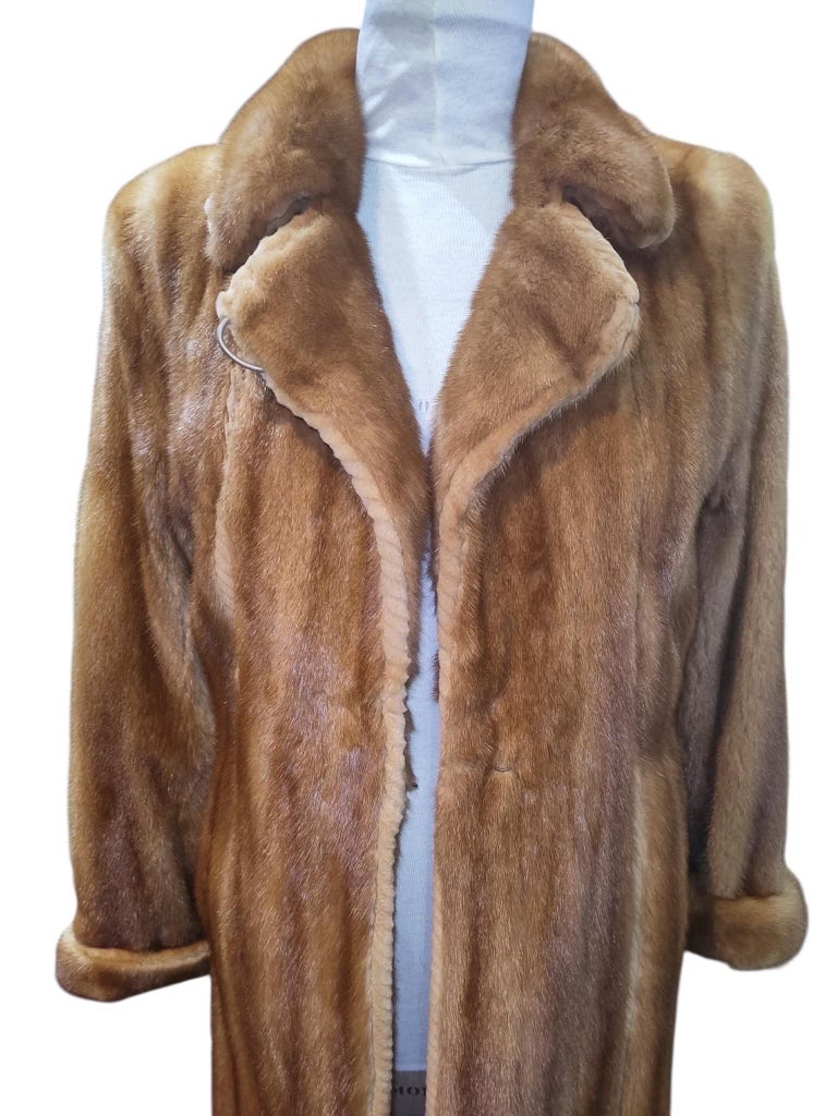 Brand new Jean Crissan female whiskey Mink Fur Coat ~no duties