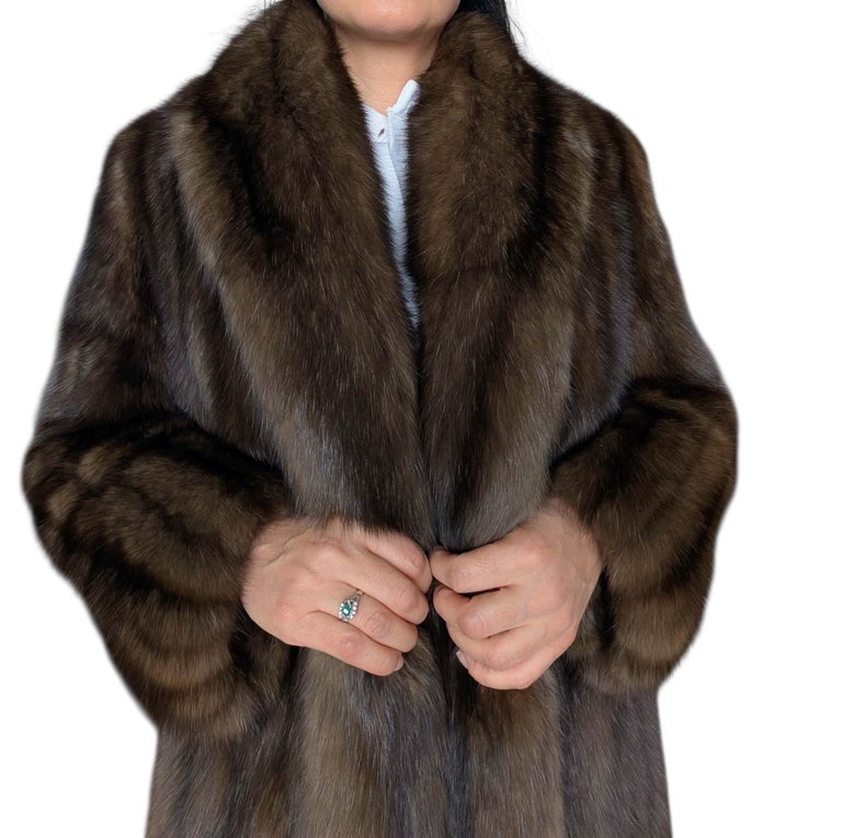 Emperial dark Russian Sable fur coat size 10 givenchy ~no duties