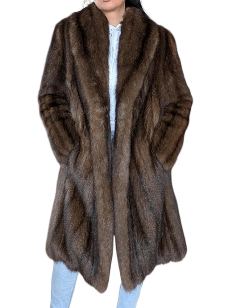 Emperial dark Russian Sable fur coat size 10 givenchy ~no duties