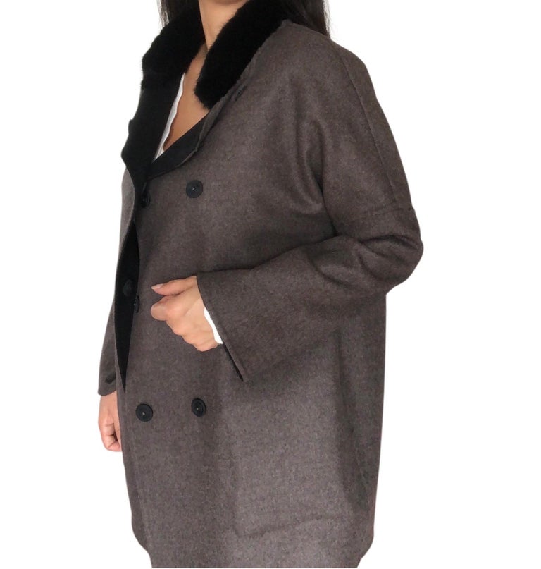 Brand new Loro Piana wool cashmere reversible coat 10/M ~no duties