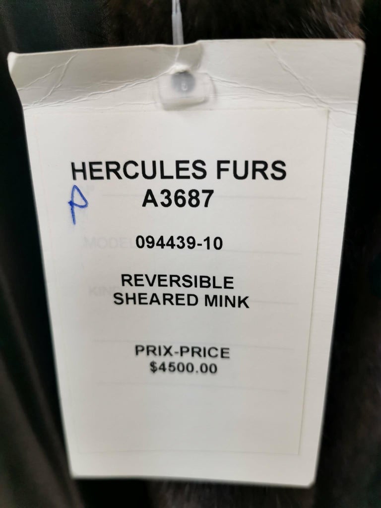 Brand New sheared Mink Fur Coat reversible size 10 (M) ~no duties