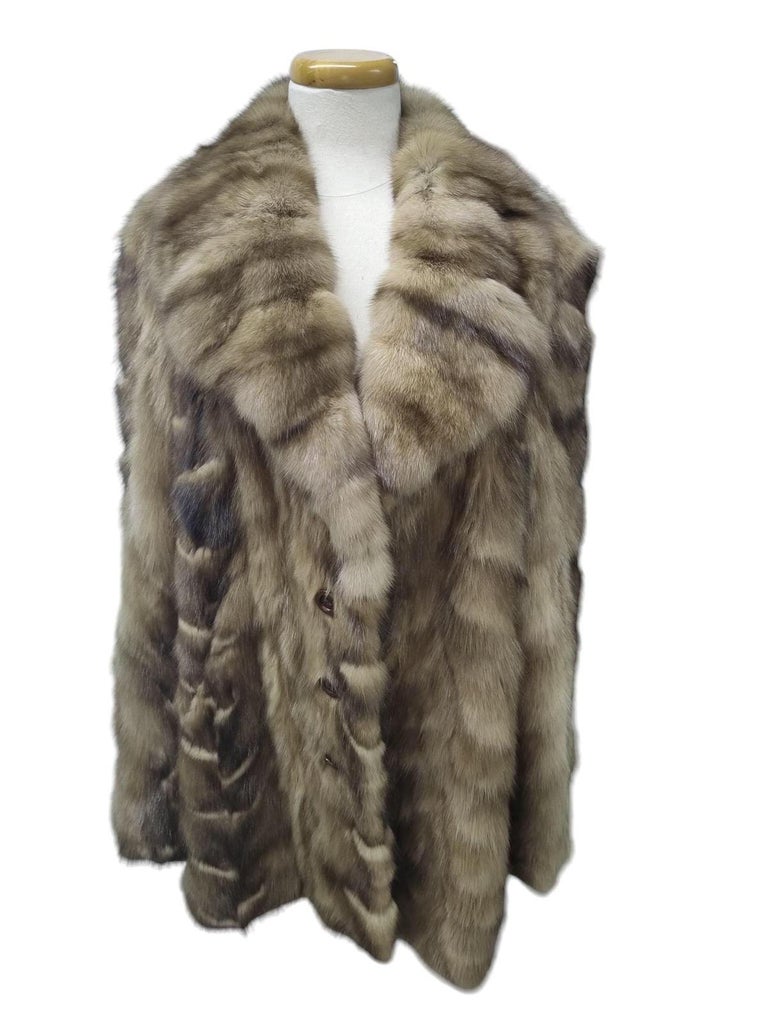 Men's Russian rare Tortora sable fur coat jacket size 44 ~no duties